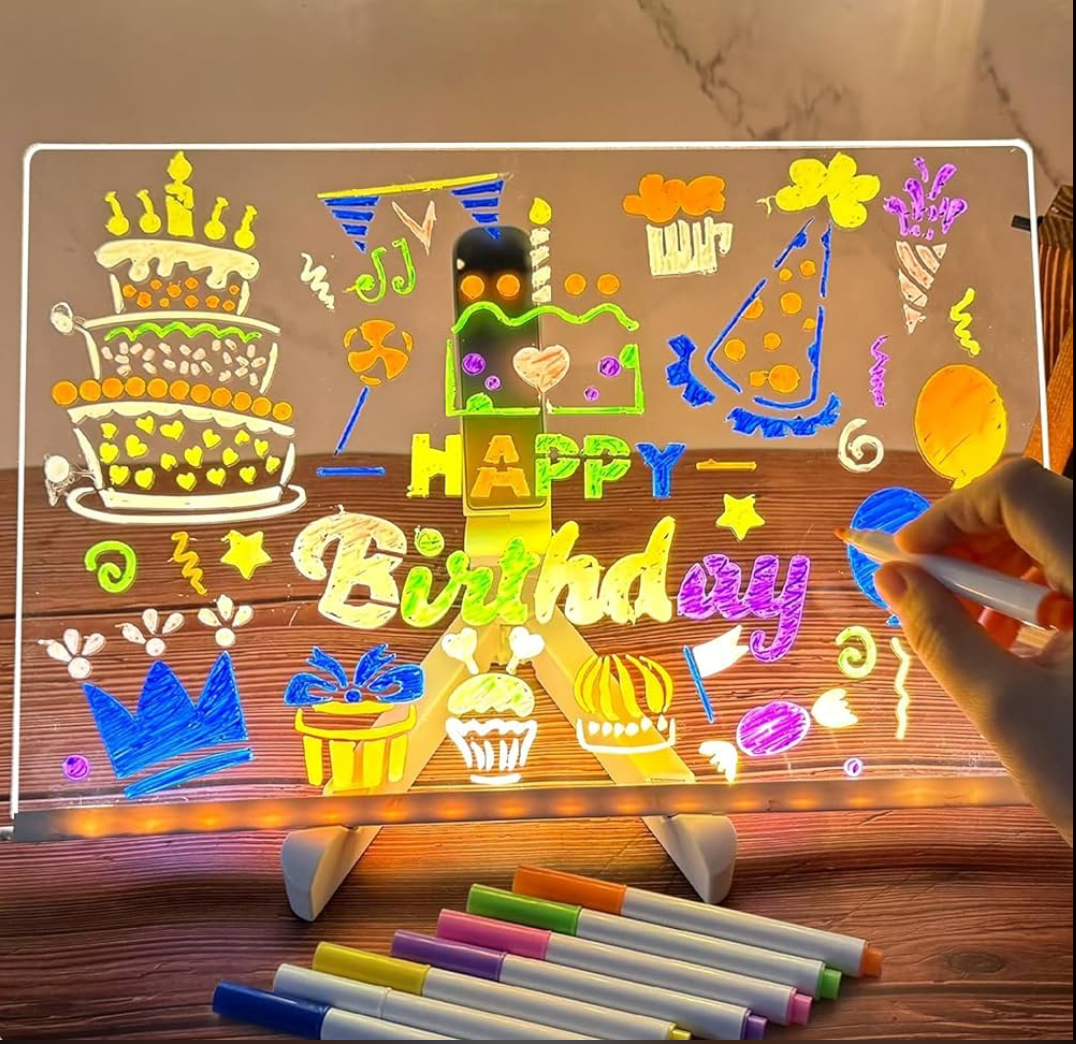 3D LED Light Glass Acrylic Writing pad